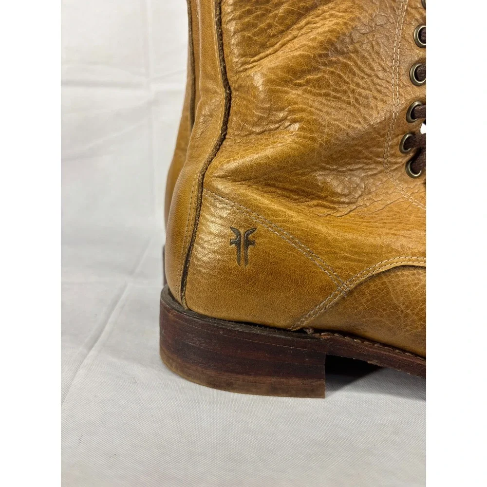 Frye Heritage Work Boots Mens Brando Oil Tanned Leather Lace Up USA Made 8M